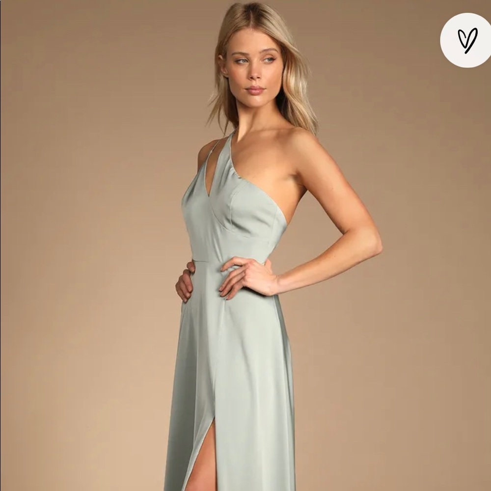Lulus maxi dress sage green bridal .